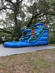 IMG 1880 1687329703 15ft Blue Hurricane Dual Lane Slide - WET