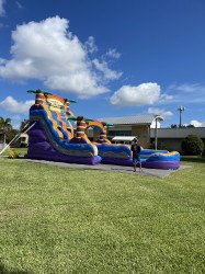 IMG 2368 1689530820 NEW! 18ft Tiki Plunge Dual Extended Lanes Slide - WET