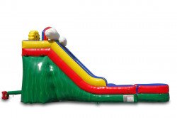 15417484214360 1712778096 NEW! 15ft Sunshine And Rainbows Single Lane Slide - WET